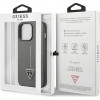 Guess GUHCP13LPSATLG σκληρή θήκη για Apple iPhone 13 Pro, Saffiano Triangle Logo, ασημί