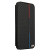 BMW BMBKS22MTRTBK θήκη τύπου βιβλίο για Samsung Galaxy S22+, M Collection Triangles, μαύρη