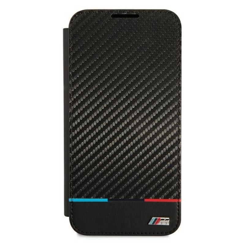 BMW BMBKS22MPUCARTCBK θήκη τύπου βιβλίο για Samsung Galaxy S22+, M Collection Triangles, μαύρη
