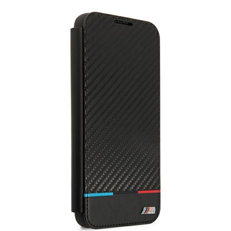 BMW BMBKS22MPUCARTCBK θήκη τύπου βιβλίο για Samsung Galaxy S22+, M Collection Triangles, μαύρη