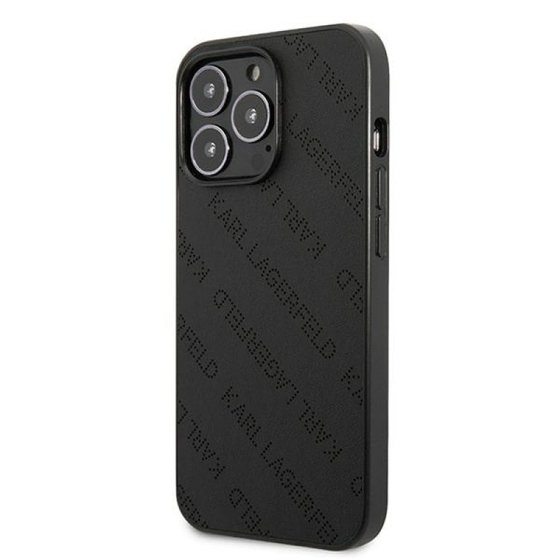 Karl Lagerfeld KLHCP13LPTLK σκληρή θήκη για Apple iPhone 13 Pro, Perforated Allover, μαύρη