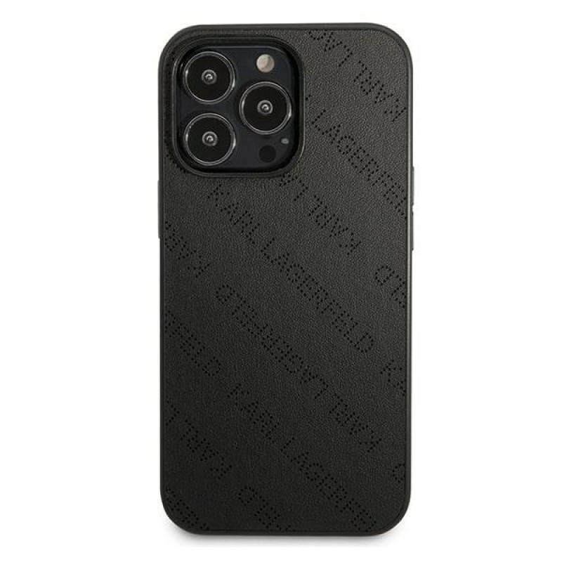 Karl Lagerfeld KLHCP13LPTLK σκληρή θήκη για Apple iPhone 13 Pro, Perforated Allover, μαύρη