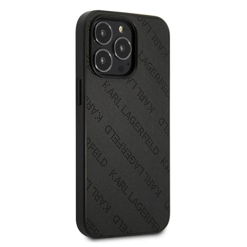 Karl Lagerfeld KLHCP13LPTLK σκληρή θήκη για Apple iPhone 13 Pro, Perforated Allover, μαύρη