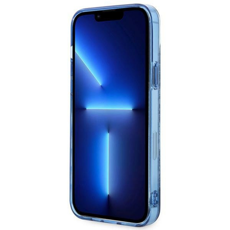 Guess GUHCP14MHGPLHB σκληρή θήκη για Apple iPhone 14 Plus / 15 Plus, Porcelain Collection, μπλε