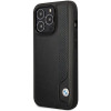 BMW BMHCP14L22RBDK Leather Blue Dots σκληρή θήκη για iPhone 14 Pro 6,1", μαύρη