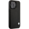 BMW BMHCP14L22RBDK Leather Blue Dots σκληρή θήκη για iPhone 14 Pro 6,1", μαύρη
