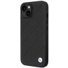 BMW BMHCP14S22RQDK Leather Quilted σκληρή θήκη για iPhone 14 6,1", μαύρη
