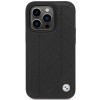 BMW BMHCP14L22RQDK Leather Quilted σκληρή θήκη για iPhone 14 Pro 6,1", μαύρη