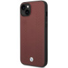 BMW BMHCP14S22RFGR Leather Diamond Pattern σκληρή θήκη για iPhone 14 6,1", μπορντό