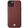 BMW BMHCP14S22RFGR Leather Diamond Pattern σκληρή θήκη για iPhone 14 6,1", μπορντό