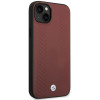 BMW BMHCP14S22RFGR Leather Diamond Pattern σκληρή θήκη για iPhone 14 6,1", μπορντό