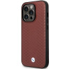 BMW BMHCP14L22RFGR Leather Diamond Pattern σκληρή θήκη για iPhone 14 Pro 6,1", μπορντό