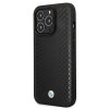 BMW BMHCP14L22RFGK Leather Diamond Pattern σκληρή θήκη για iPhone 14 Pro 6,1", μαύρη
