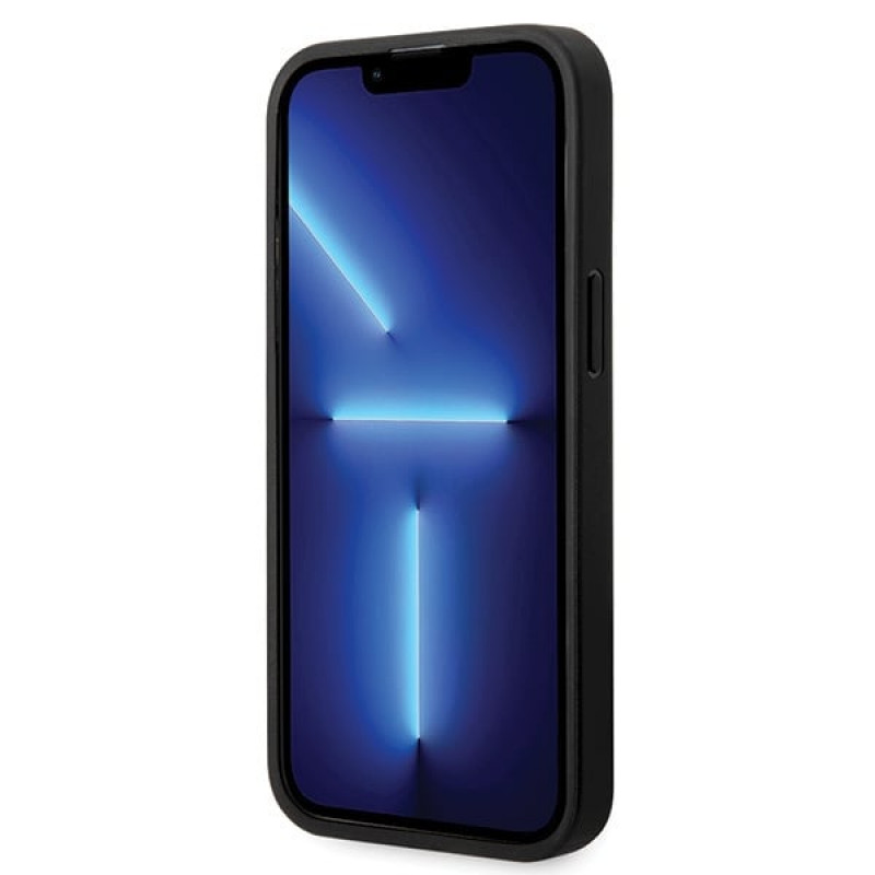 BMW BMHCP14L22RFGK Leather Diamond Pattern σκληρή θήκη για iPhone 14 Pro 6,1", μαύρη
