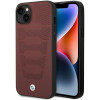 BMW BMHCP14S22RPSR θήκη για iPhone 14, μπορντό, Leather Seats Pattern