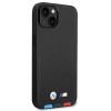 BMW BMHCP14M22PTDK θήκη για iPhone 14 Plus, μαύρη, Leather Stamp Tricolor
