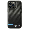BMW BMHCP14L22NBCK θήκη για iPhone 14 Pro, μαύρη, Leather Carbon
