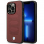 BMW BMHMP14L22RPSR Leather Seats Pattern MagSafe θήκη για Apple iPhone 14 Pro 6,1″, μπορντό