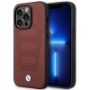 BMW BMHMP14X22RPSR Leather Seats Pattern MagSafe θήκη για Apple iPhone 14 Pro Max 6,7″, μπορντό