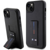 BMW BMHCP14M22GSLK Grip Stand Hot Stamp σκληρή θήκη για Apple iPhone 14 Plus / 15 Plus, μαύρη