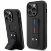 BMW BMHCP14L22GSLK Grip Stand Hot Stamp σκληρή θήκη για Apple iPhone 14 Pro, μαύρη