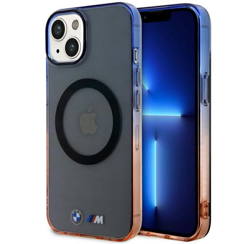 BMW BMHMP14MHTGE Gradient Bumper MagSafe σκληρή θήκη για Apple iPhone 14 Plus / 15 Plus, γκρι