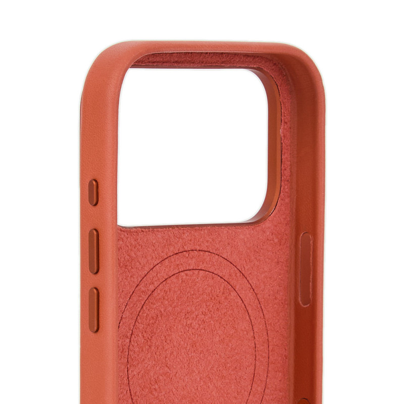 Mujjo Troubadour δερμάτινη θήκη για Apple iPhone 18 Pro / 17 Pro, MagSafe, χρώματος τερακότα