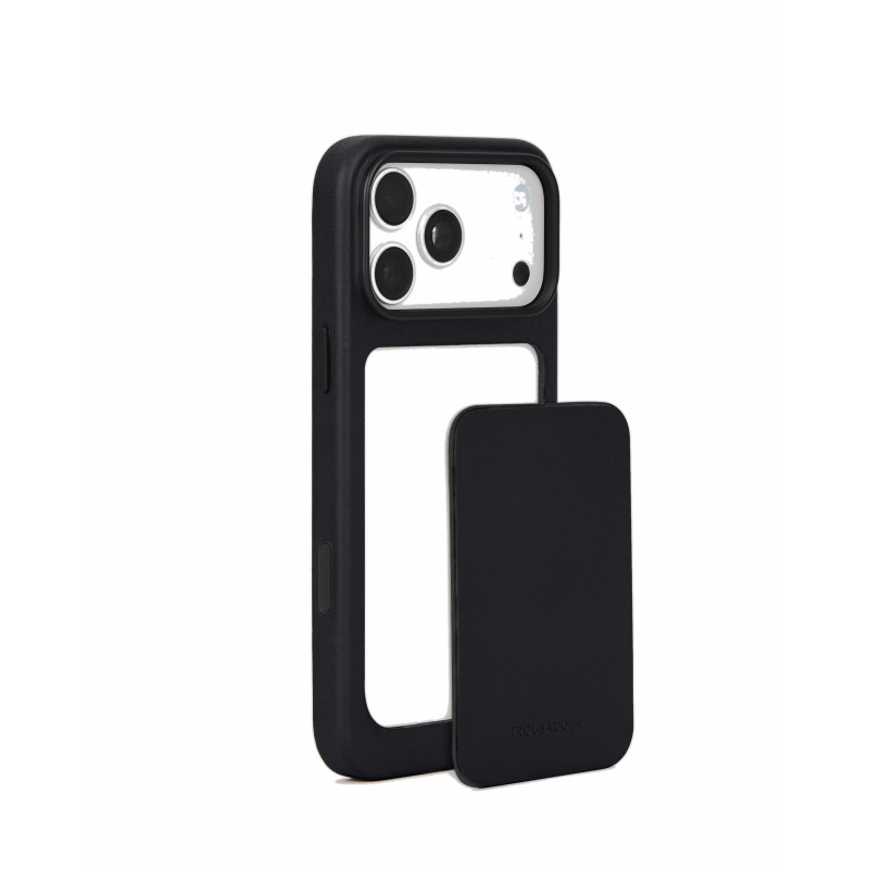 Mujjo Troubadour Modular Leather Case δερμάτινη θήκη για Apple iPhone 18 Pro Max / 17 Pro Max, MagSafe, μαύρη