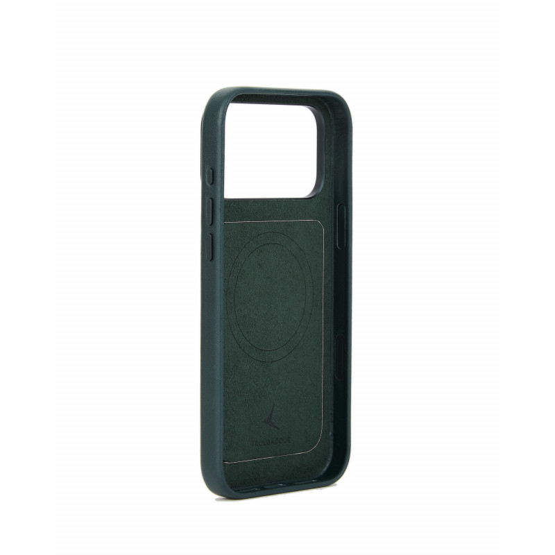 Mujjo Troubadour Modular Leather Case δερμάτινη θήκη για Apple iPhone 18 Pro Max / 17 Pro Max, MagSafe, πράσινη οψιδιανού