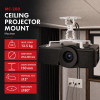 Maclean MC-200 W βάση οροφής για προτζέκτορες, ατσάλι, 54–320 mm, έως 13,5 kg, λευκή