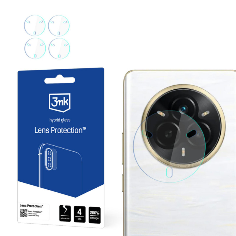 3MK Lens Protection Realme 14 Pro υβριδικό γυαλί για τον φακό της κάμερας (4 τεμ.)