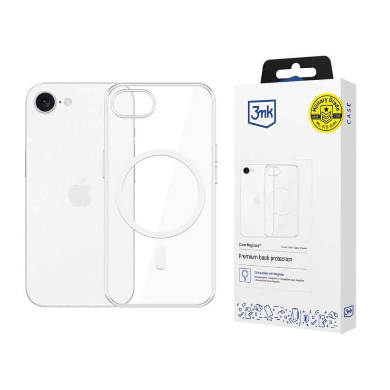 3MK Clear MagCase Apple iPhone 17e / 16e θήκη με MagSafe, διαφανής