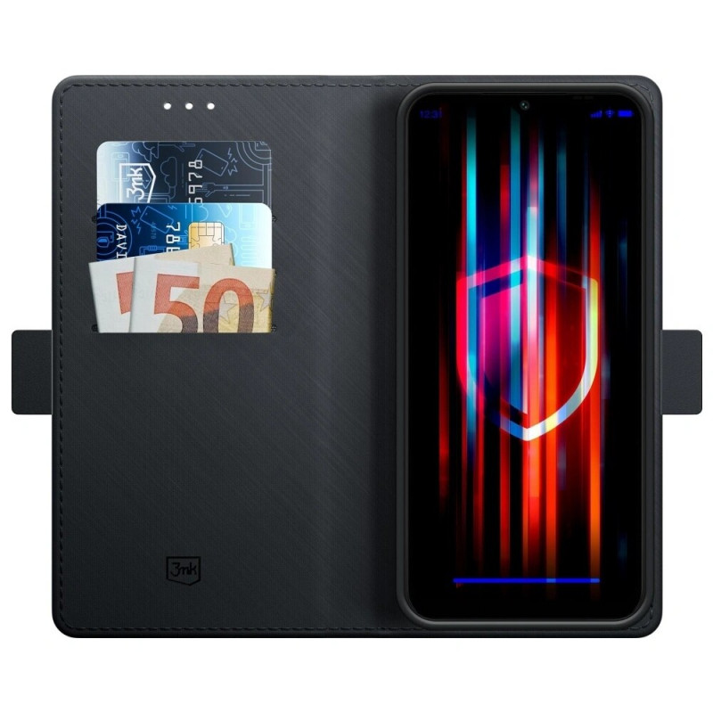 3MK Wallet Case θήκη πορτοφόλι για Samsung Galaxy S25 Edge, μαύρη
