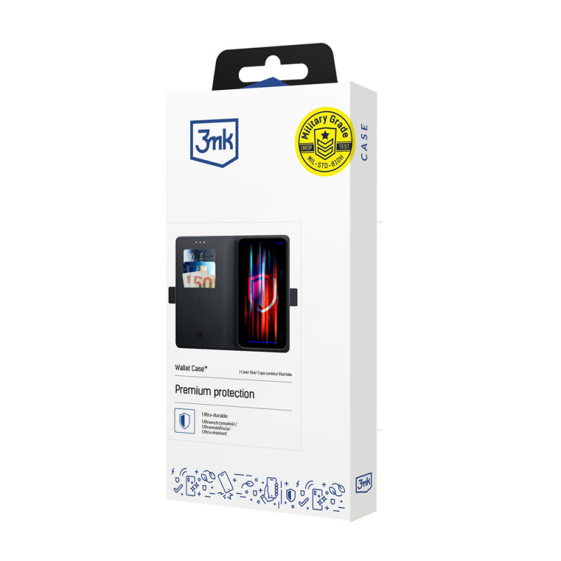 3MK Wallet Case θήκη πορτοφόλι για Xiaomi 15 Ultra, μαύρη
