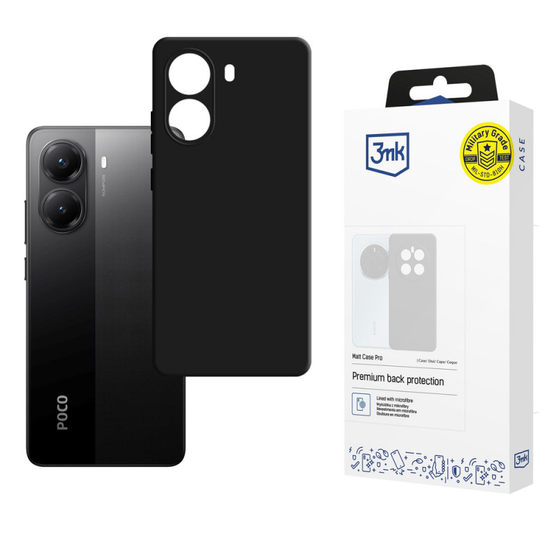 3MK Matt Case Pro θήκη για Poco X7 Pro 5G, μαύρη