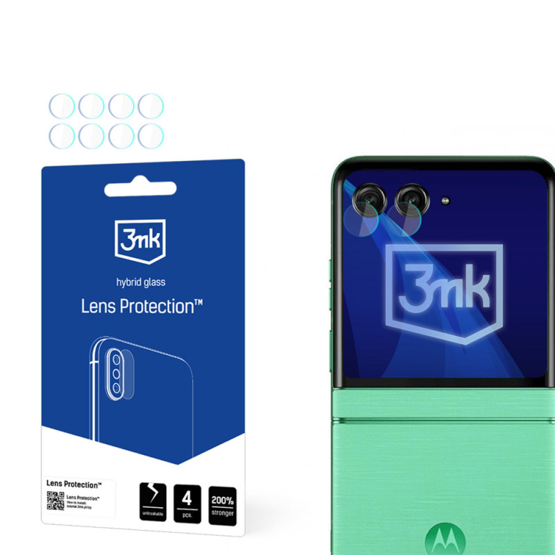 3MK Lens Protection υβριδικό γυαλί για τον φακό της κάμερας Motorola Razr 60 (4 τεμ.)
