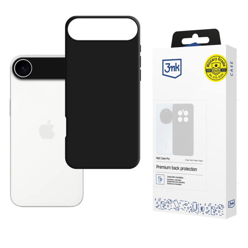 3mk Matt Case Pro θήκη για Apple iPhone Air, ματ μαύρη