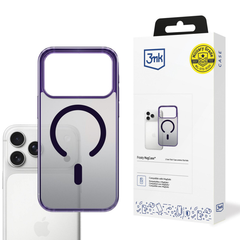 3mk Frosty MagCase θήκη για Apple iPhone 17 Pro Max, μωβ