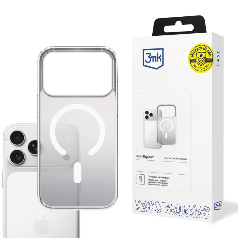 3mk Frosty MagCase θήκη για Apple iPhone 17 Pro Max, λευκή