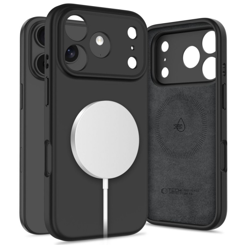 Tech-Protect Silicone MagSafe θήκη για Apple iPhone 17 Pro Max, μαύρο