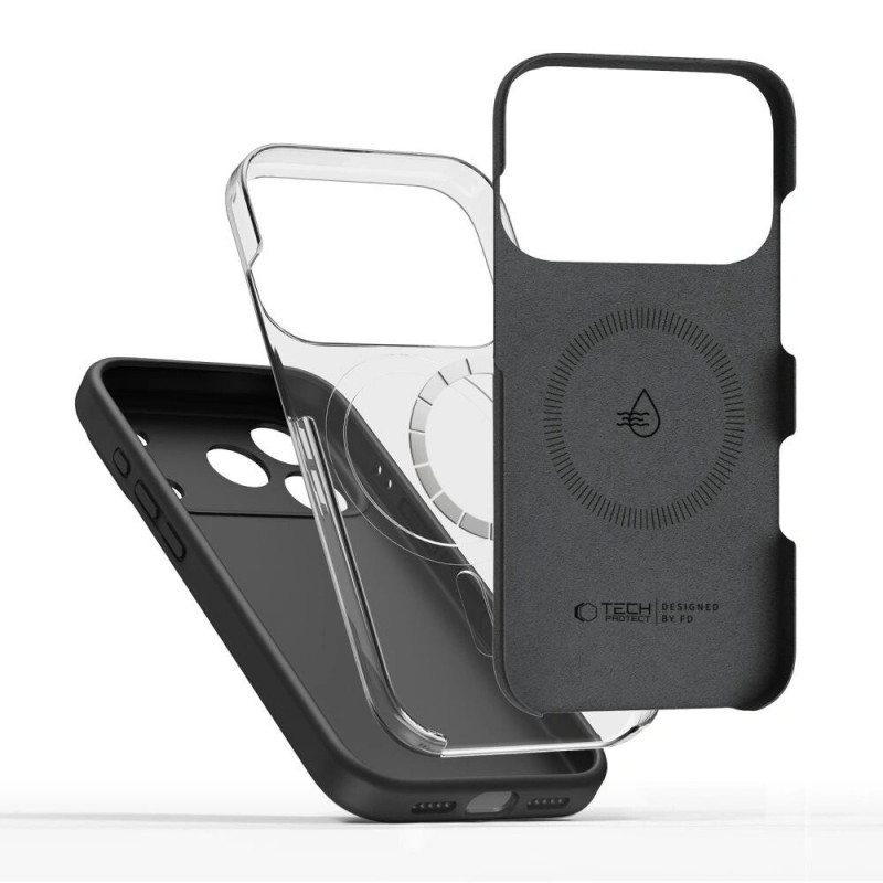 Tech-Protect Silicone MagSafe θήκη για Apple iPhone 17 Pro Max, μαύρο