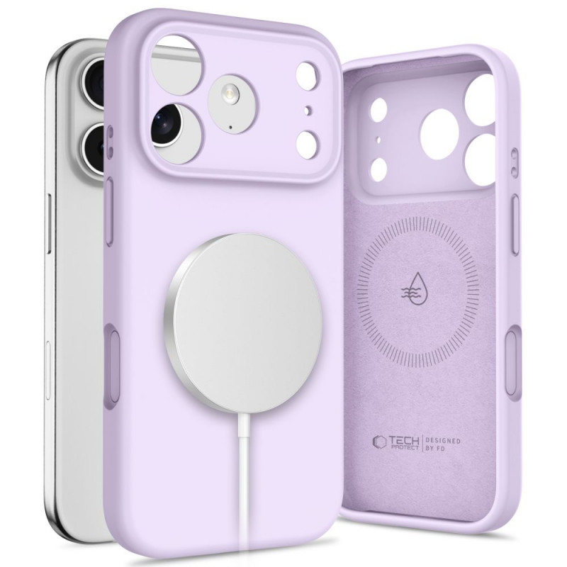 Tech-Protect Silicone MagSafe θήκη για Apple iPhone 17 Pro, μωβ, THP4521