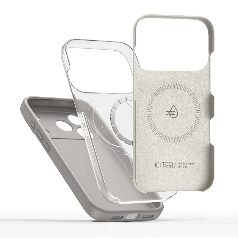 Tech-Protect Silicone MagSafe θήκη για Apple iPhone 17 Pro, γκρι πέτρας