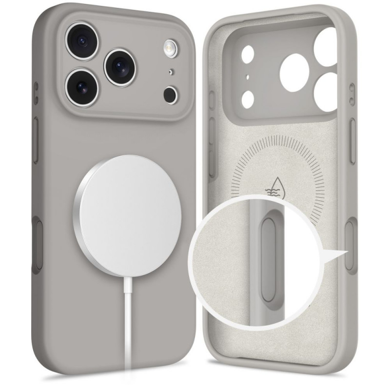 Tech-Protect Silicone MagSafe θήκη για Apple iPhone 17 Pro, γκρι πέτρας