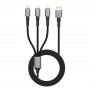 Tech-Protect UltraBoost DNA καλώδιο 3 σε 1 USB-A σε Lightning / USB-C / Micro-USB, 3 A, 120 cm, γκρι σιδήρου