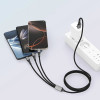 Tech-Protect UltraBoost DNA καλώδιο 3 σε 1 USB-A σε Lightning / USB-C / Micro-USB, 3 A, 120 cm, γκρι σιδήρου
