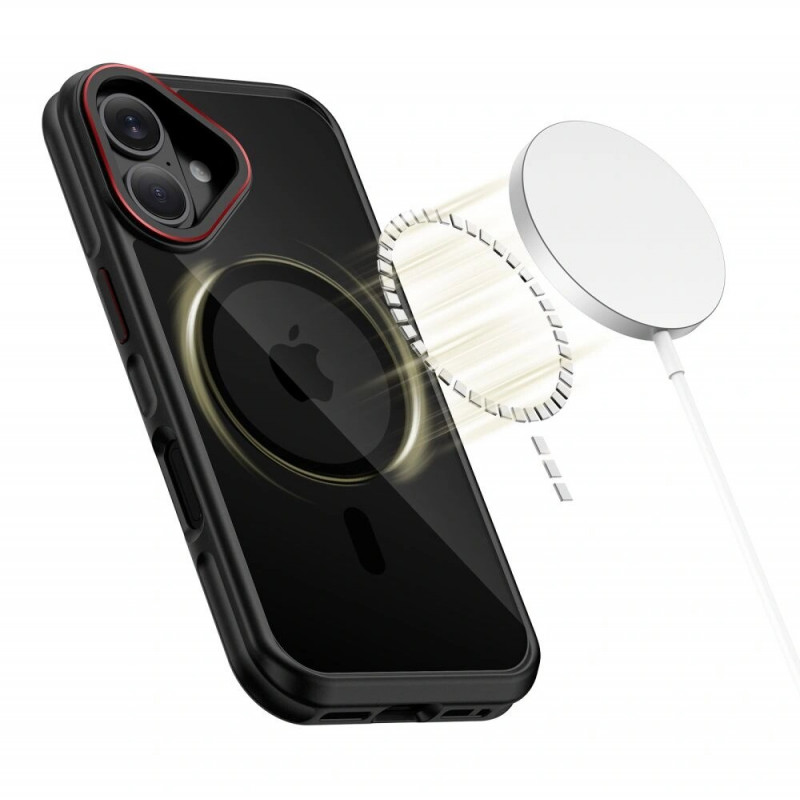 Tech-Protect MagHybrid MagSafe θήκη για Apple iPhone 17, μαύρο/κόκκινο