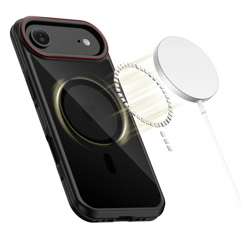 Tech-Protect MagHybrid MagSafe θήκη για Apple iPhone Air, μαύρο/κόκκινο