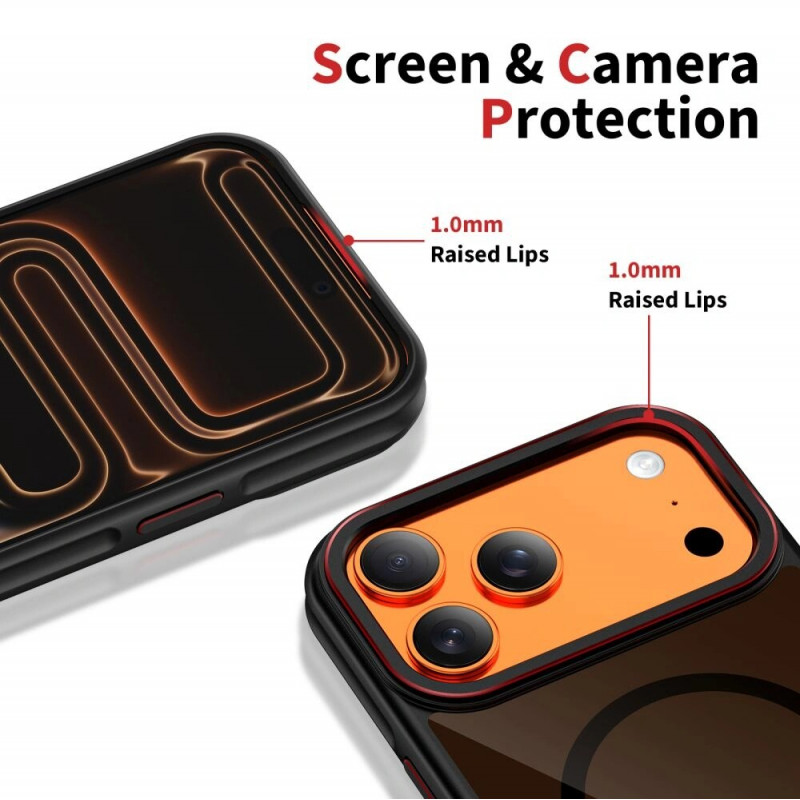 Θήκη Tech-Protect MagHybrid MagSafe για Apple iPhone 17 Pro, μαύρη/κόκκινη