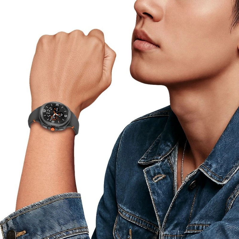 Tech-Protect Silicone λουράκι για Samsung Galaxy Watch 8 / 9 / Classic 40/44/46 mm, μαύρο